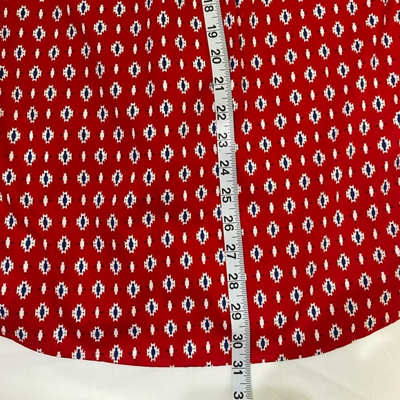 🆕 ARIAT Red Beacon Aztec Print Decker Short Sleeve Western Cowboy Shirt SZ S - Picture 13 of 13